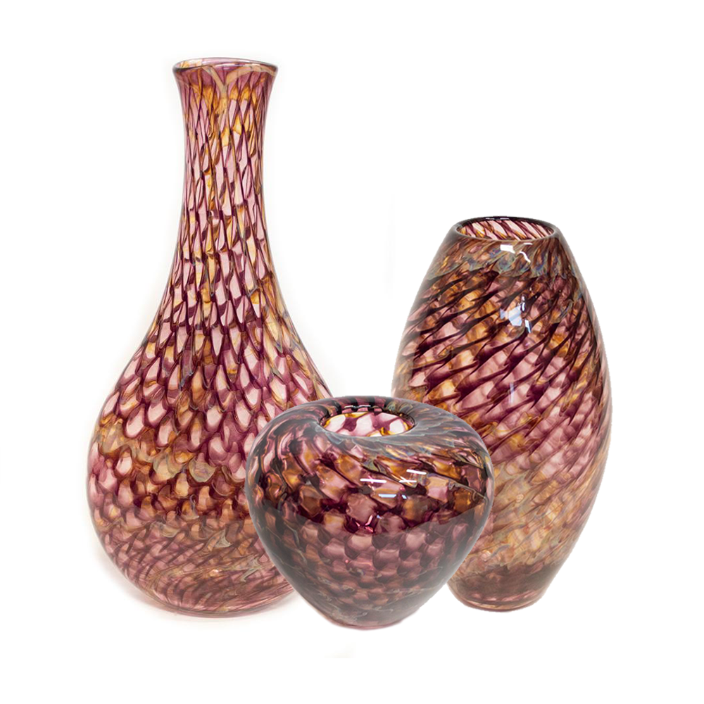 Purple Dragon Scale Vase Collection