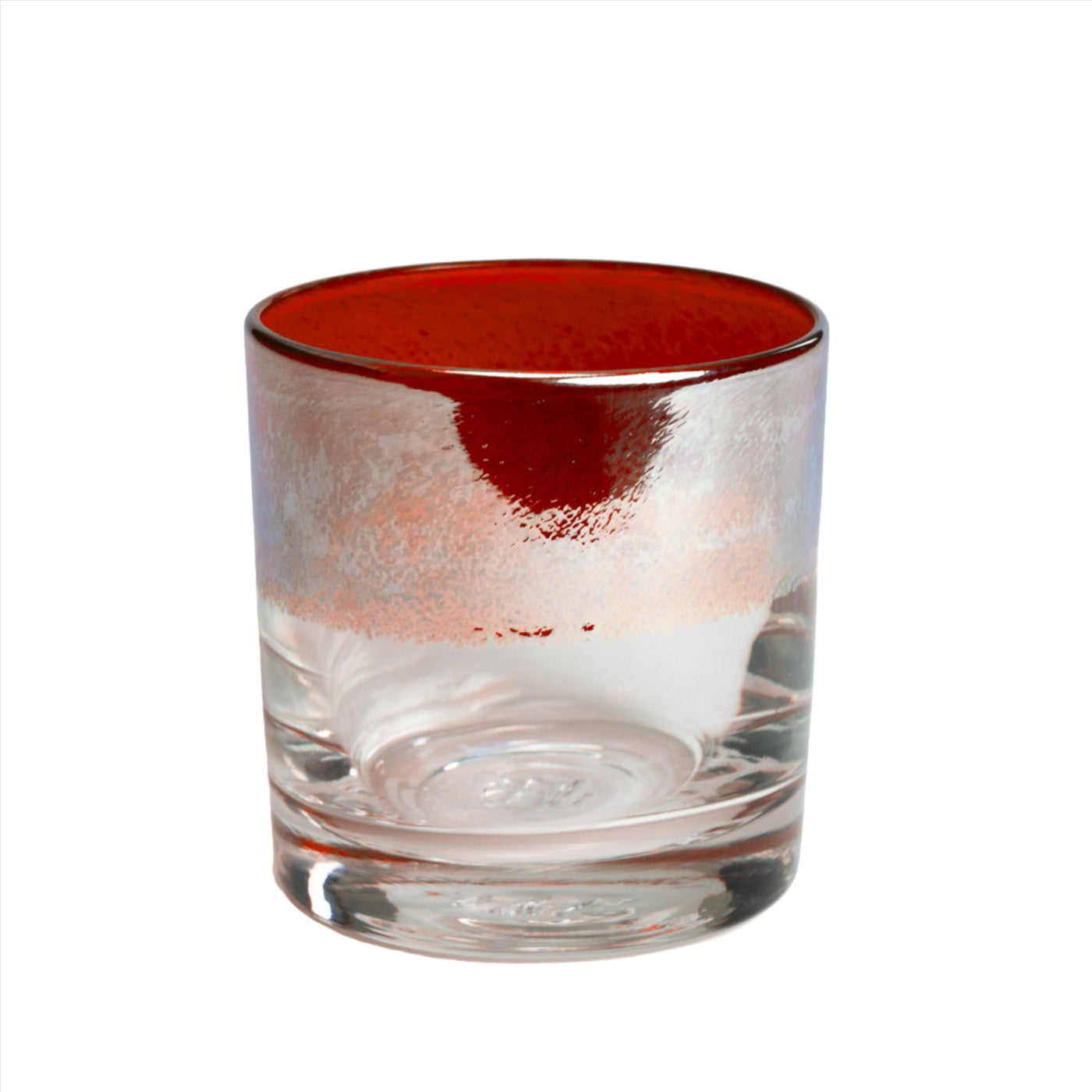 Red Ruby Gold Whiskey Glass