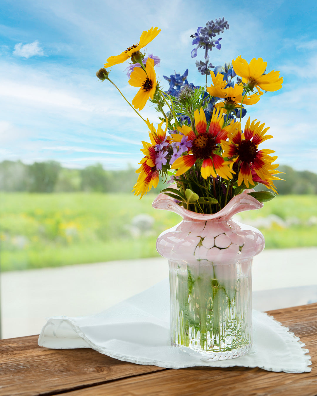 Ruffled Bud Vase