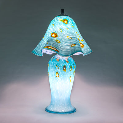 All Glass Lamp with Lighted Base