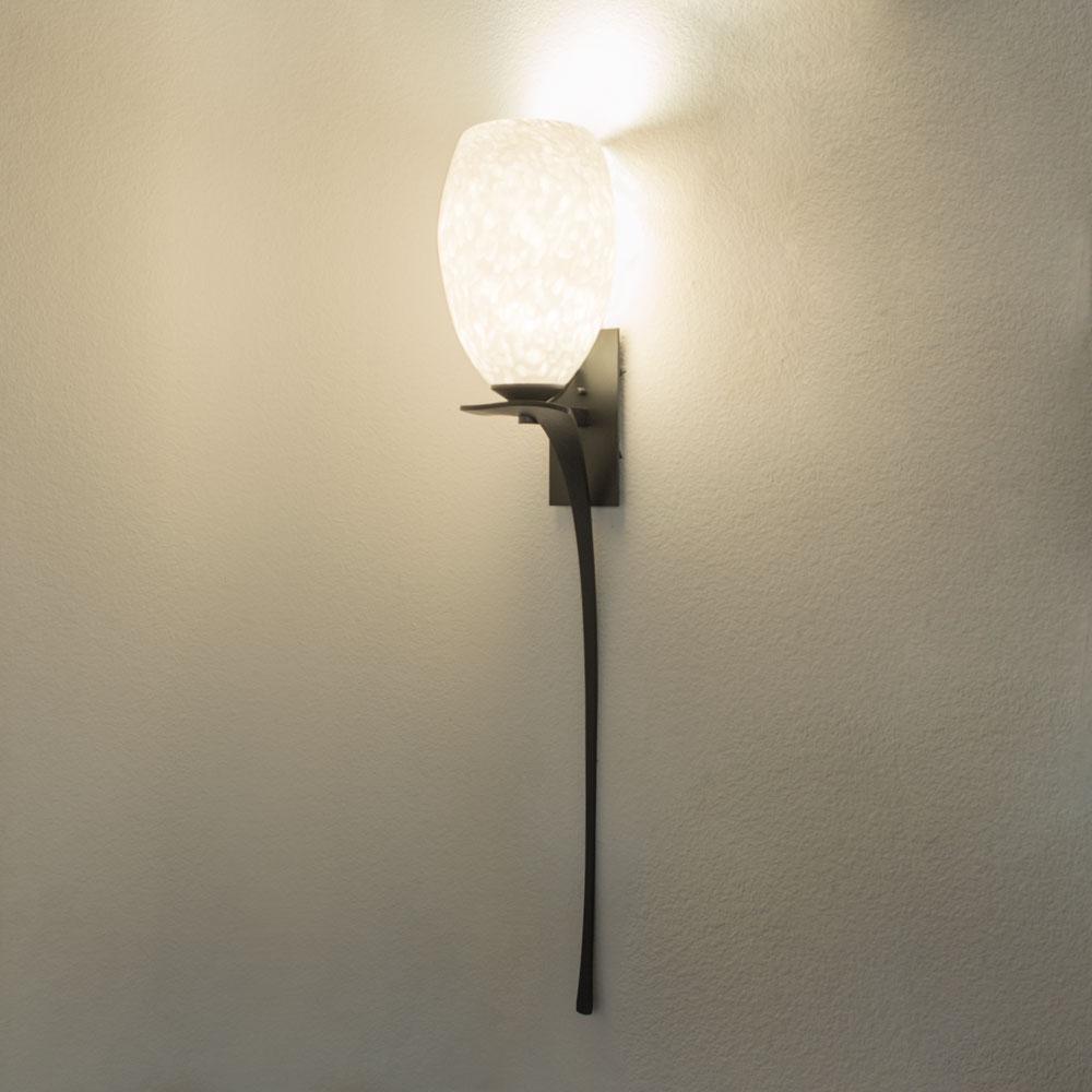 wall lighting with handmade glass shade