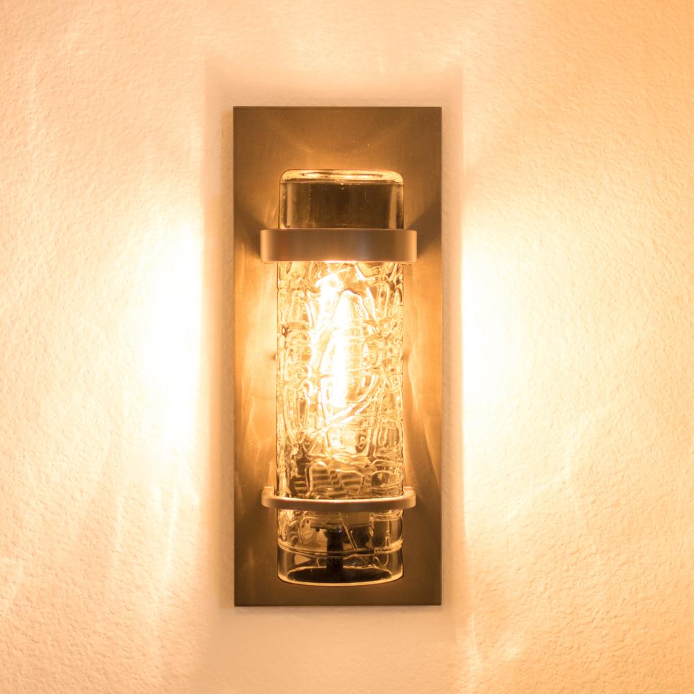 outdoor wall lighting with clear glass shade