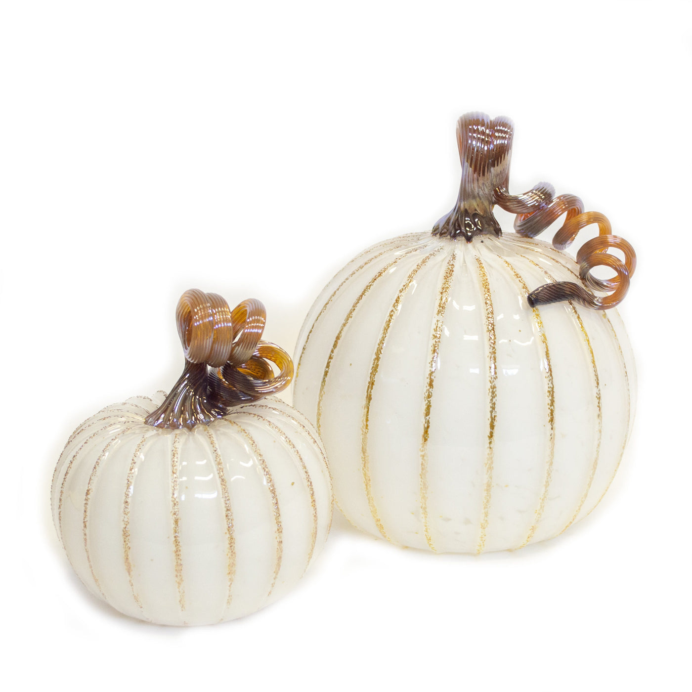 handblown art glass pumpkins