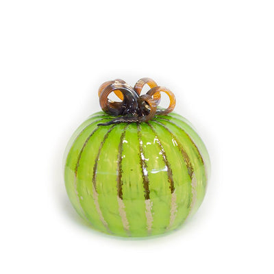 green pumpkin art glass