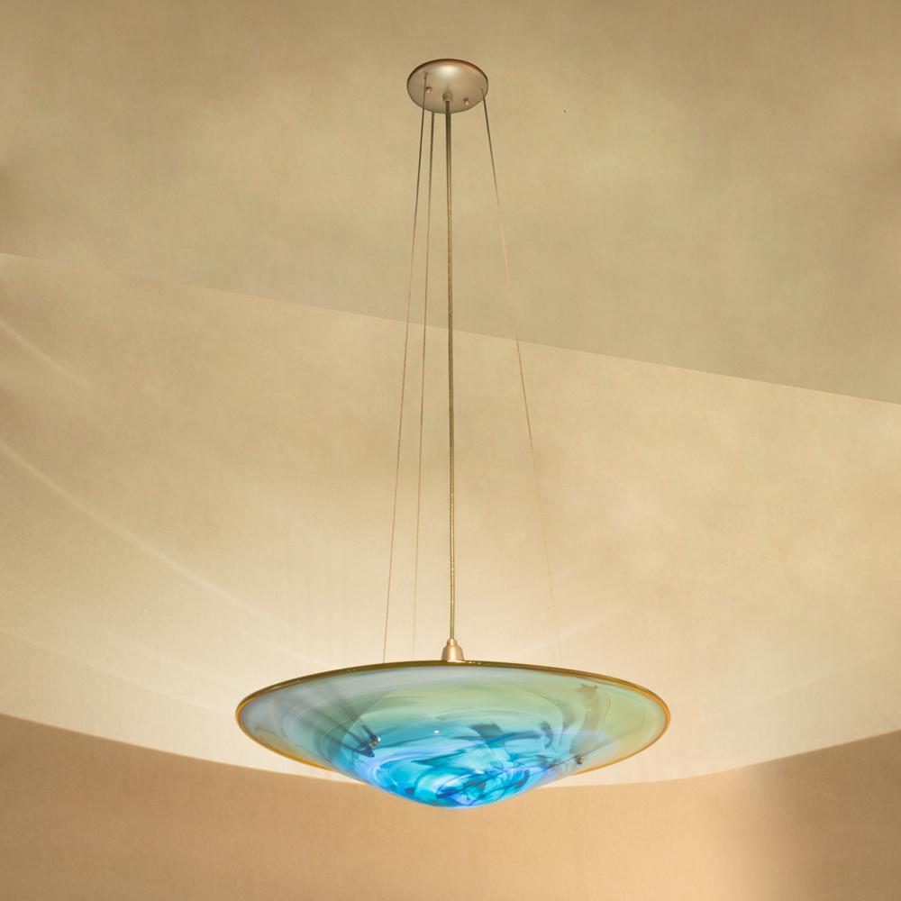 handmade hanging glass light fixture