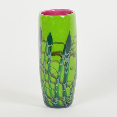 Tropical Bamboo Emerald Flat Taper Vase