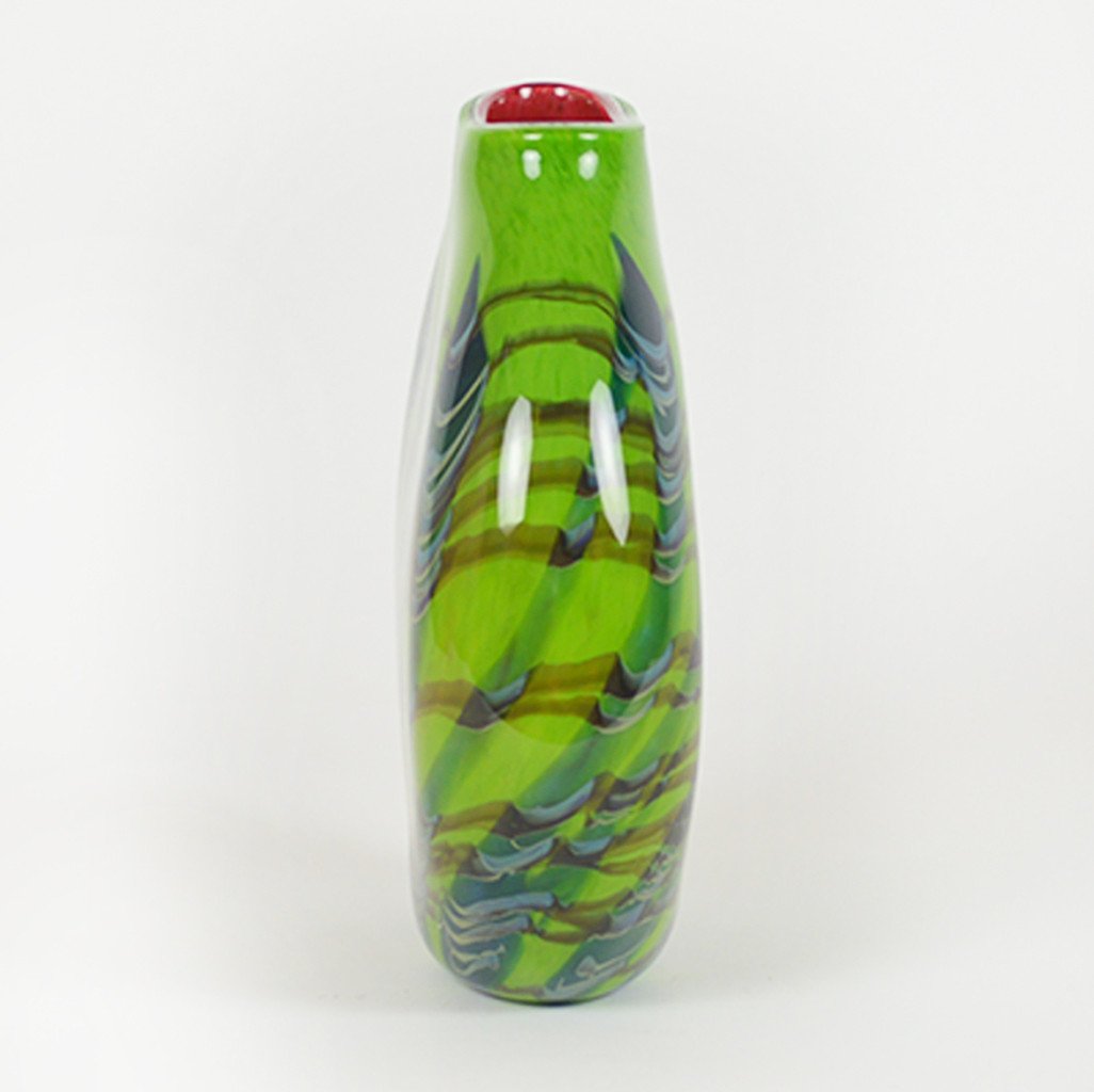 Tropical Bamboo Emerald Sphere Vase