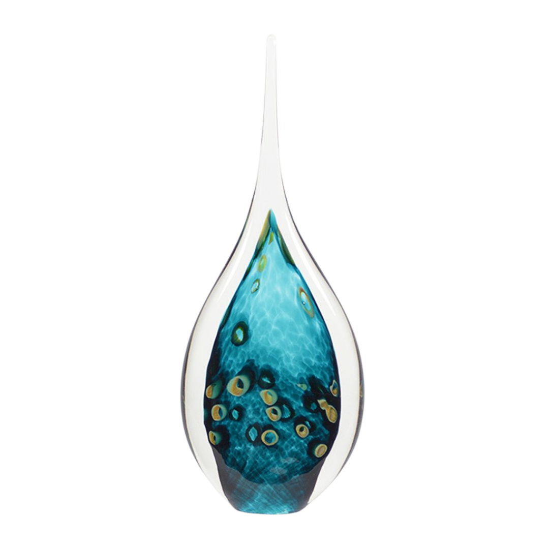 Emerald Ocean Flame Sculpture