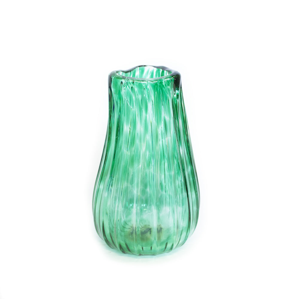 These vibrant one of a kind hand blown vases capture harmonious colors that reflect the local Texas wildflowers.