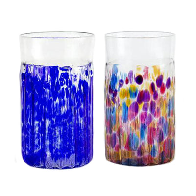 handblown glass large tumblers