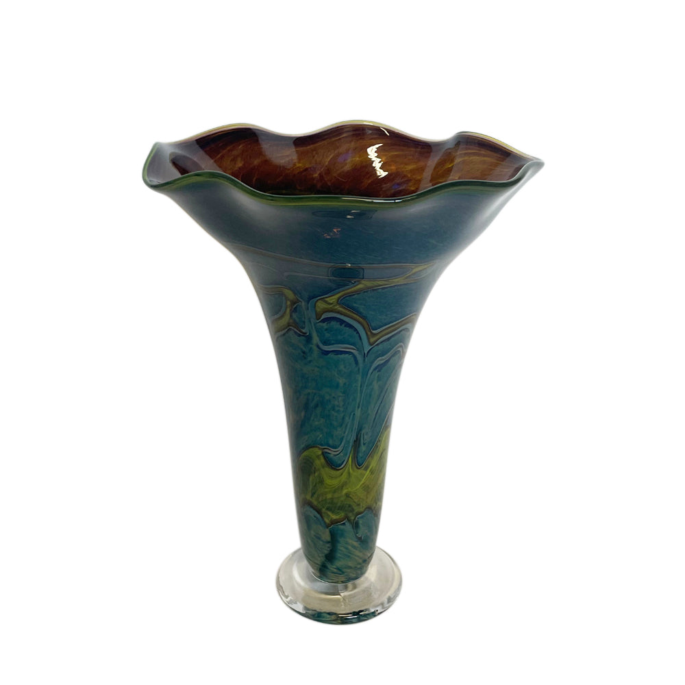 Midnight Forest Fluted Vase